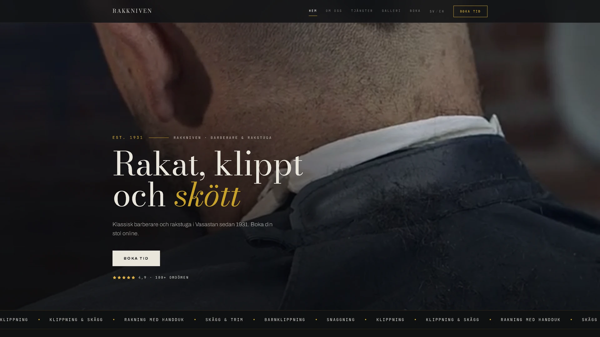 Rakkniven, a barber's site